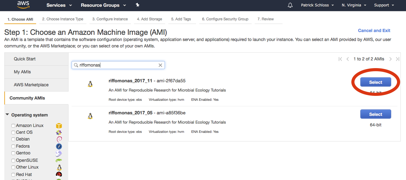 Selecting AMI Instance