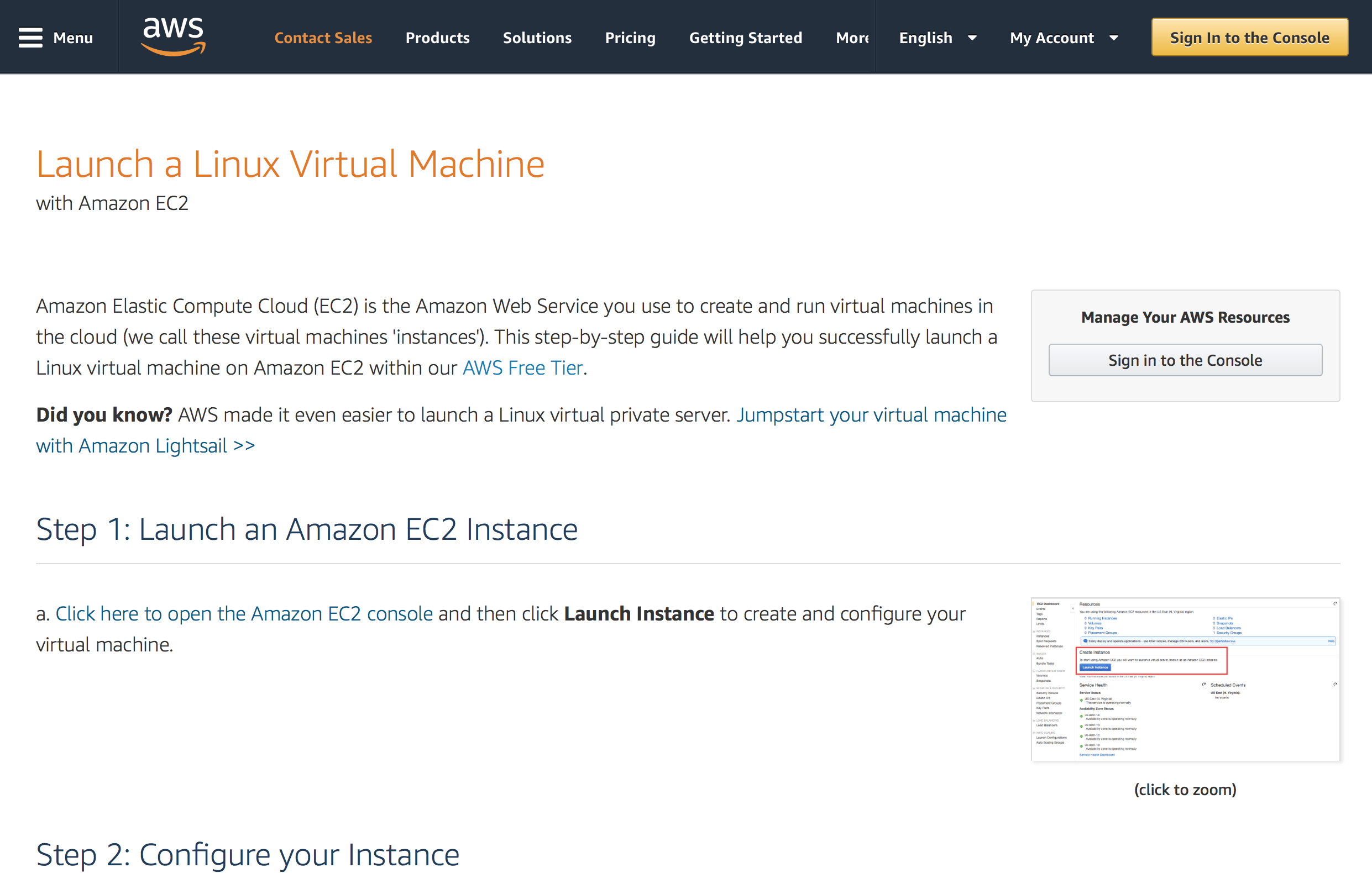 AWS Launch a Linux Virtual Machine