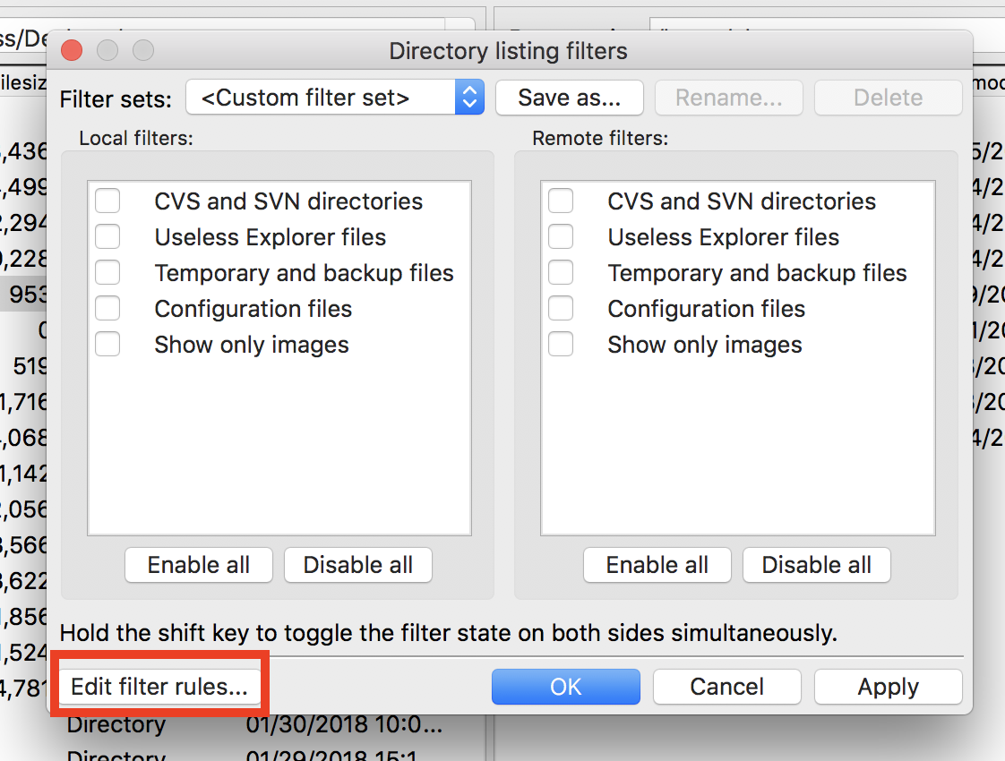 :scale Create a filter 